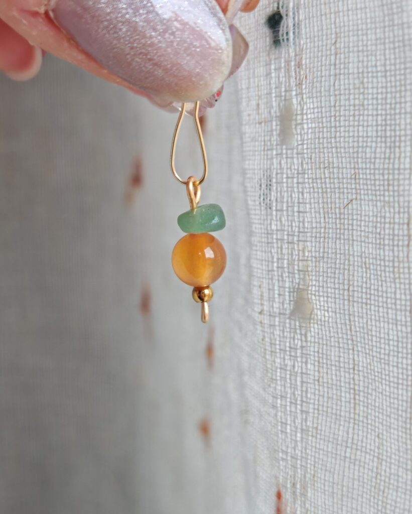 Charm Tutti Frutti - Arancia in corniola e avventurina verde