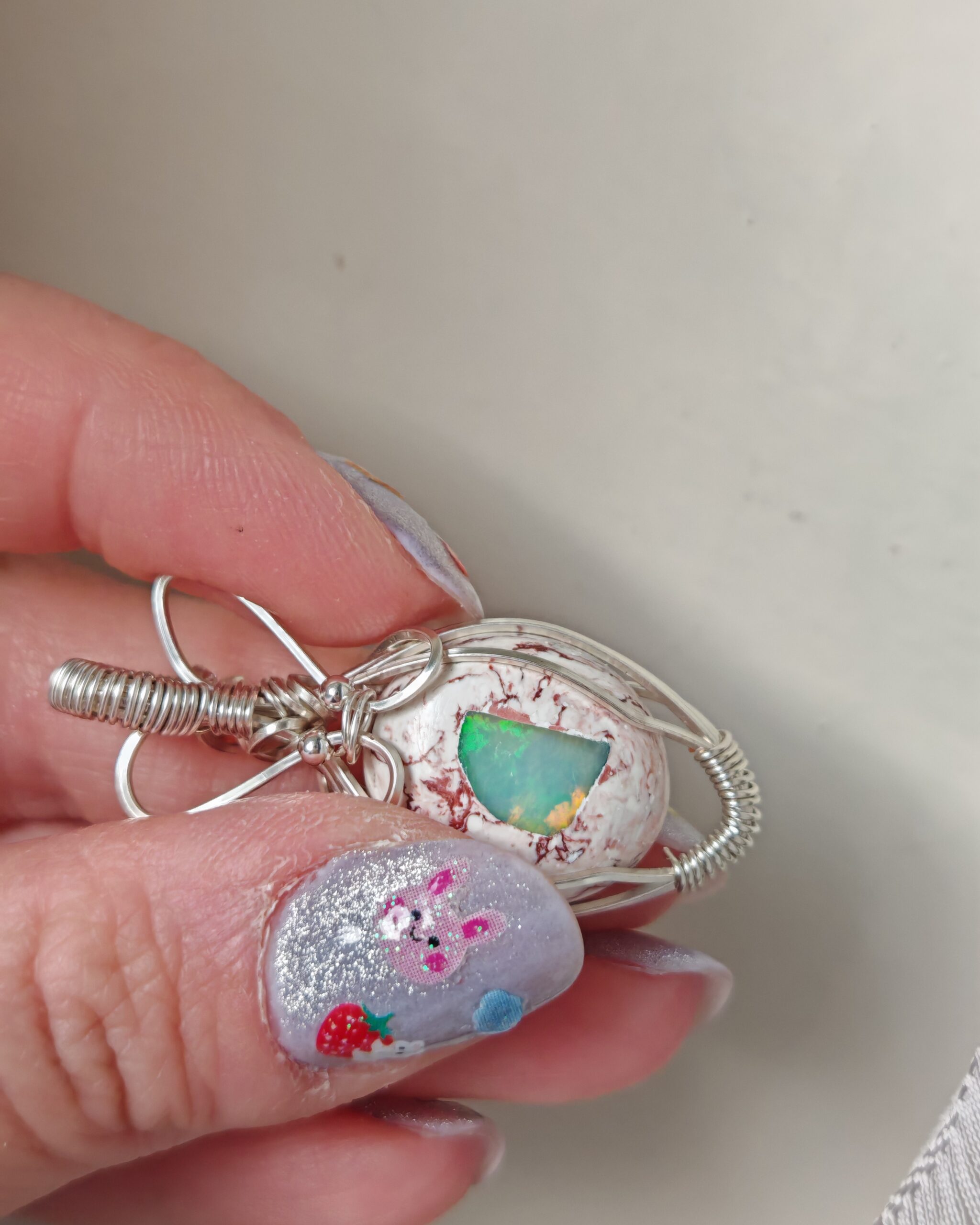 Ciondolo con opale cantera galaxy - immagine 15