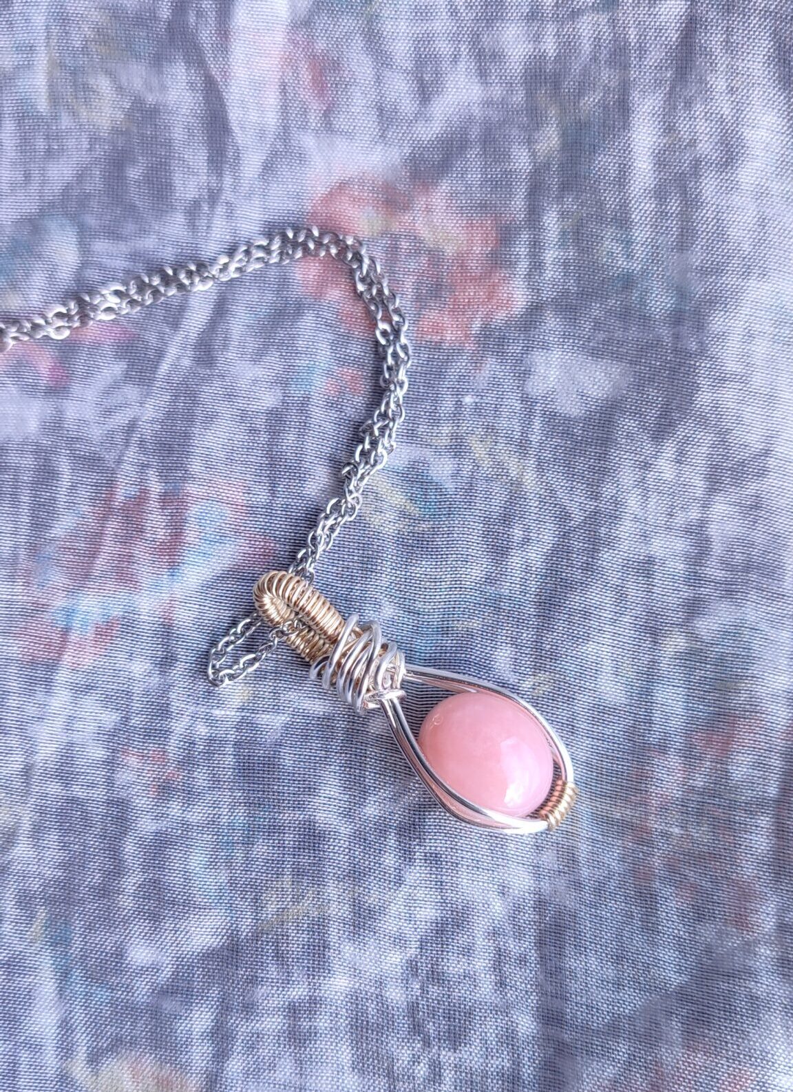 Ciondolo con opale rosa - Modello Heset
