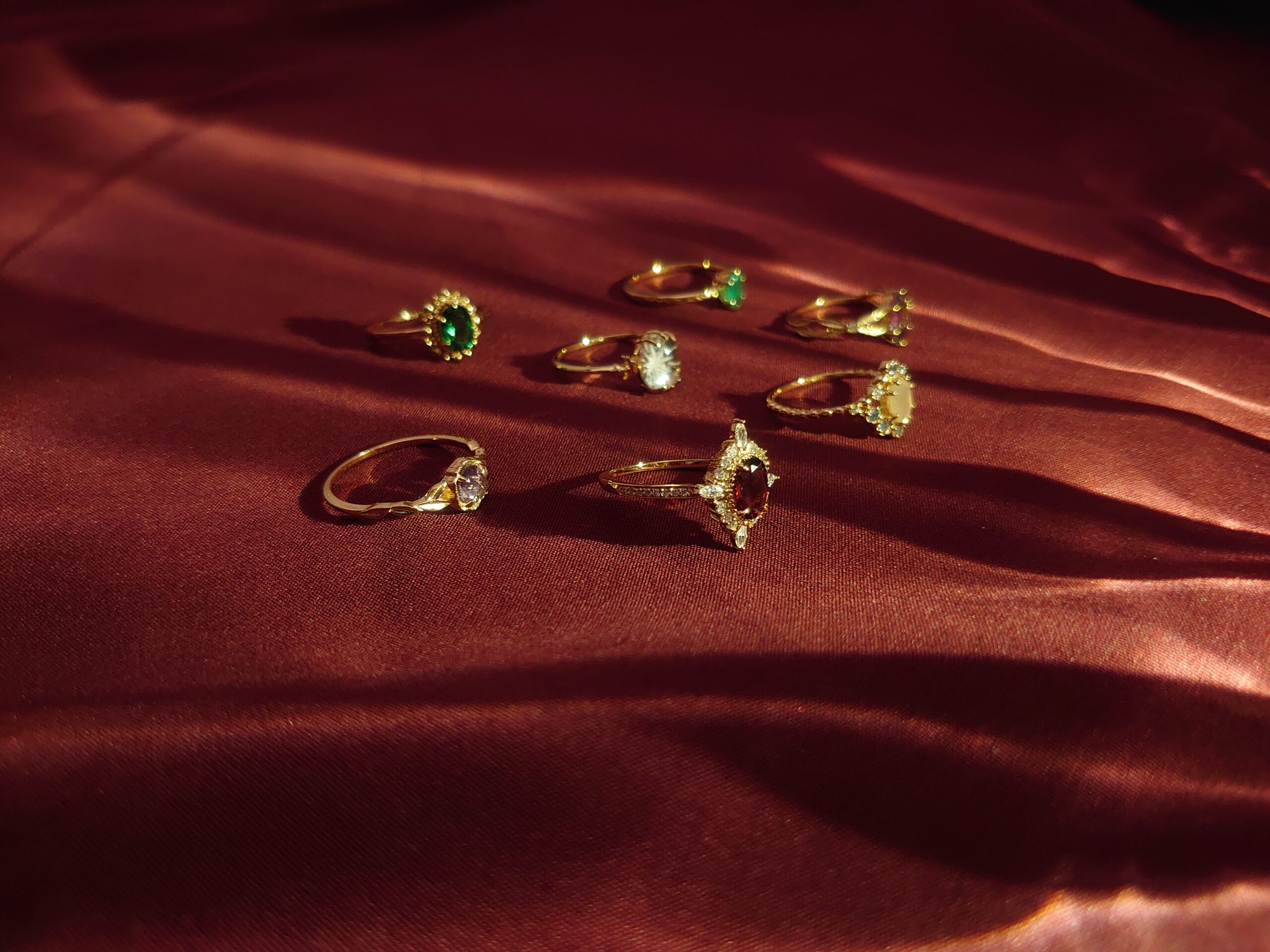 Anelli in argento placcato oro 18k
